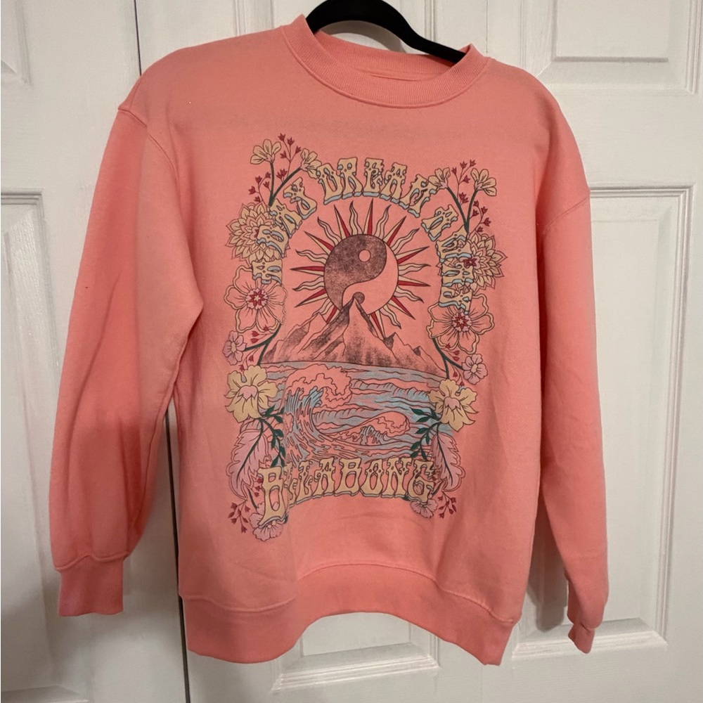 Billabong Take Me Away Women's Coral Graphic Sweater